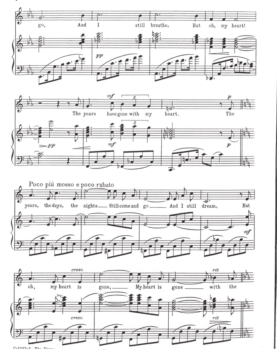 The Years Piano, Vocal scores gallery preview page 2