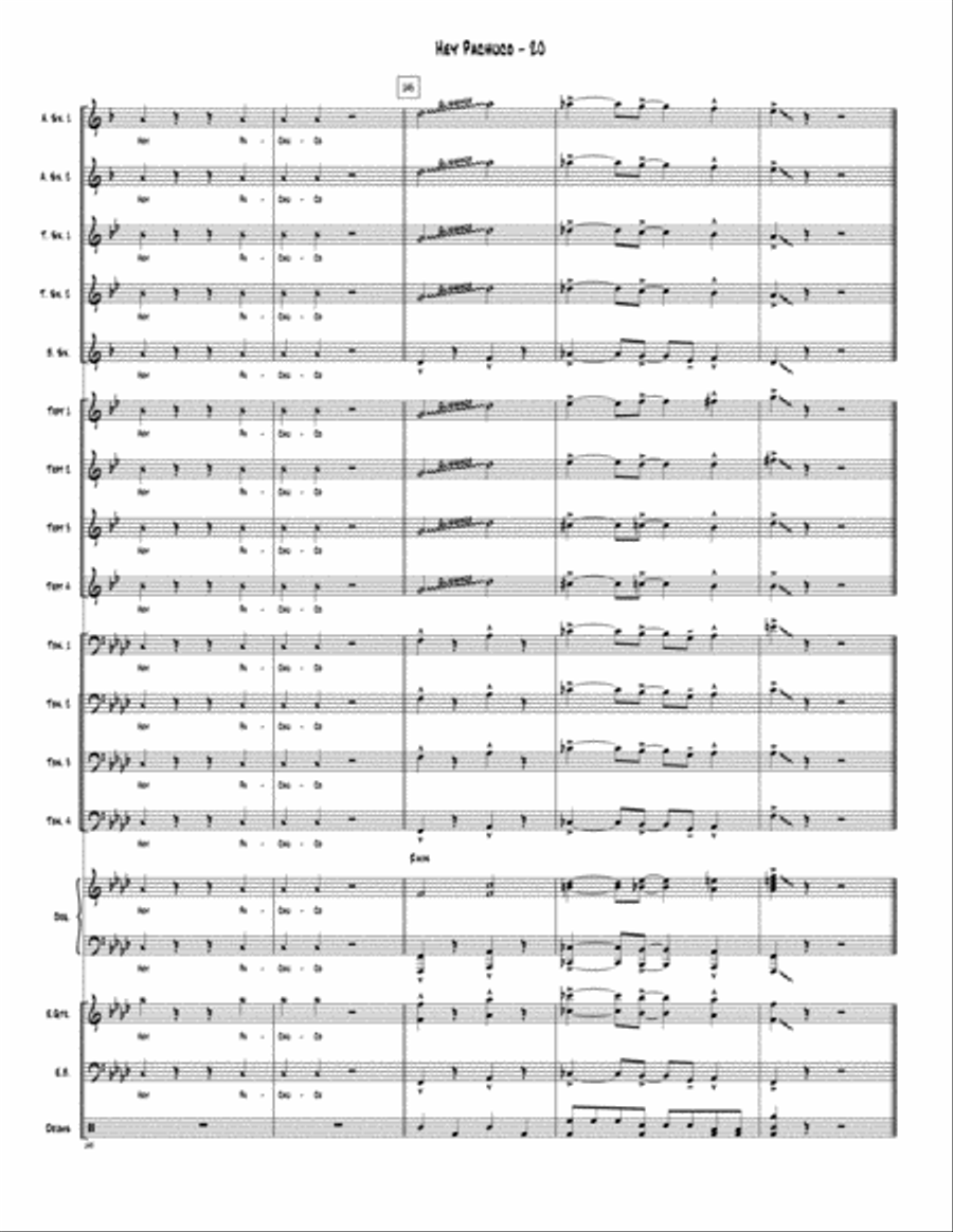 Hey Pachuco Jazz Ensemble scores gallery preview page 21