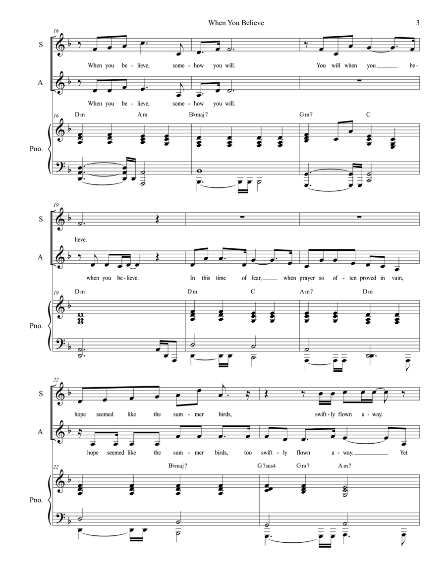 When You Believe (From The Prince Of Egypt) Alto Voice scores gallery preview page 3