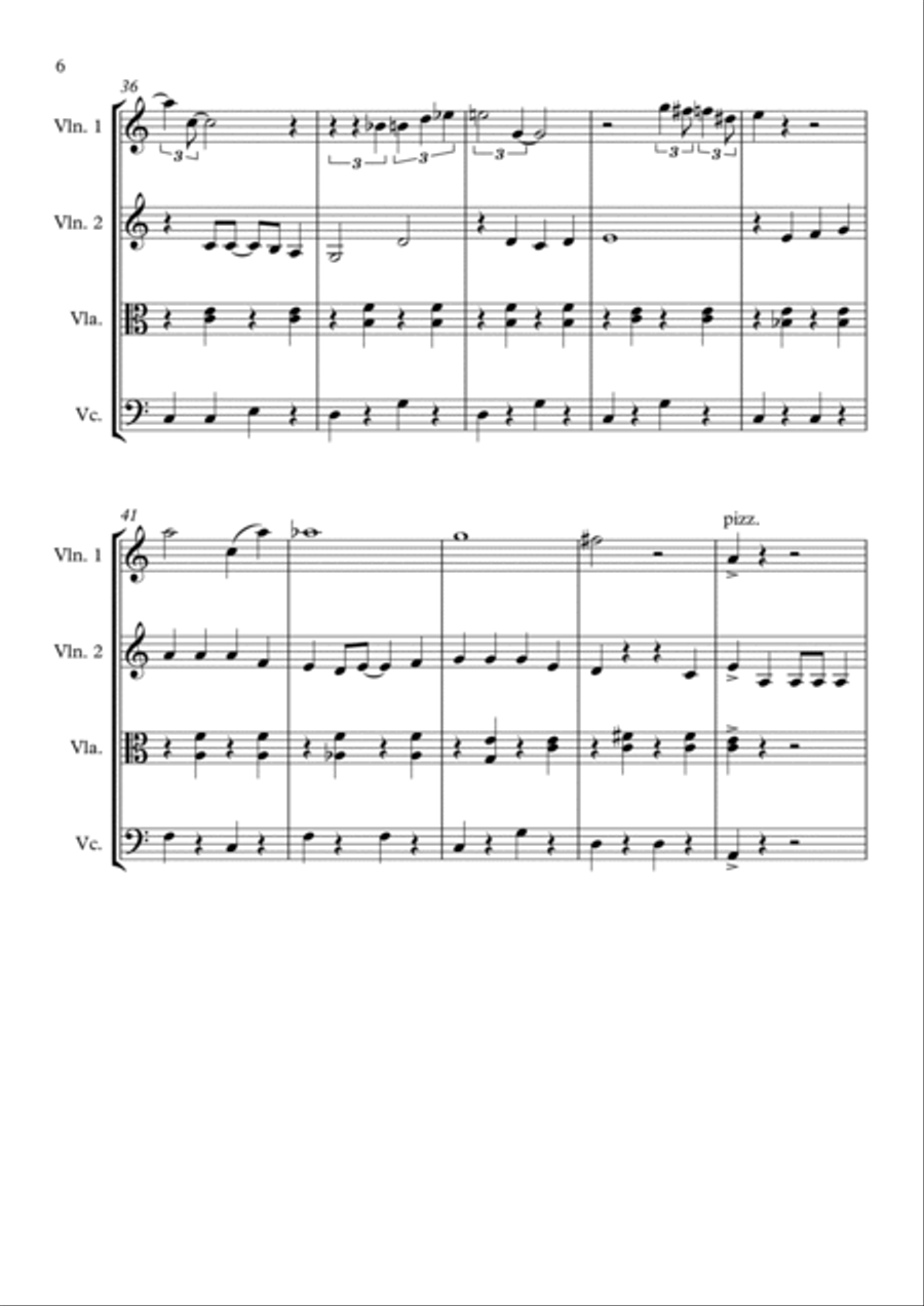 The Bare Necessities String Quartet scores gallery preview page 6