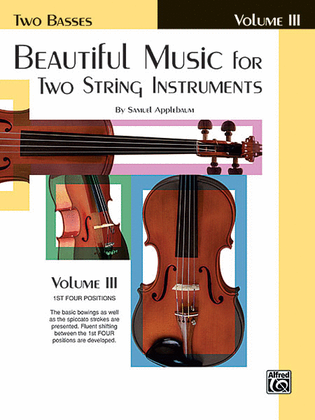 Book cover for Beautiful Music for Two String Instruments, Book 3