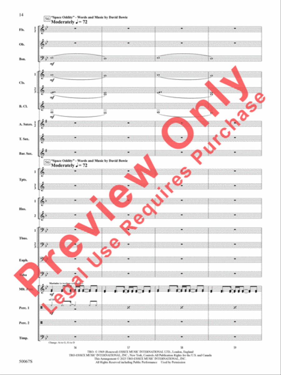 David Bowie -- The Hits David Bowie -- The Hits Concert Band scores gallery preview page 15