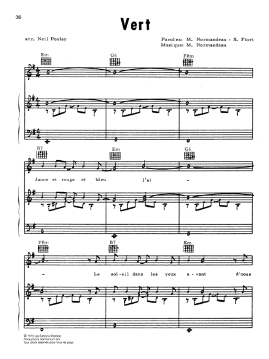 Harmonium Harmonium Piano, Vocal, Guitar scores gallery preview page 4