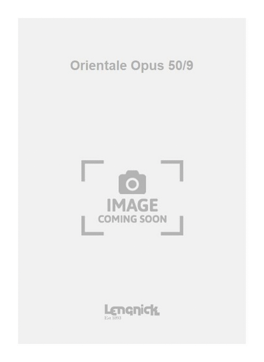 Orientale Opus 50/9 Orientale Opus 50/9 Piano Accompaniment scores gallery preview page 1