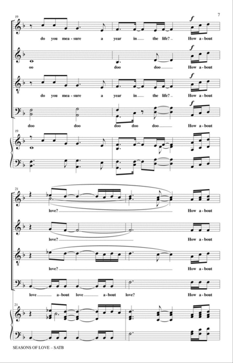 Seasons Of Love (from Rent) (arr. Philip Lawson) 4-Part scores gallery preview page 6