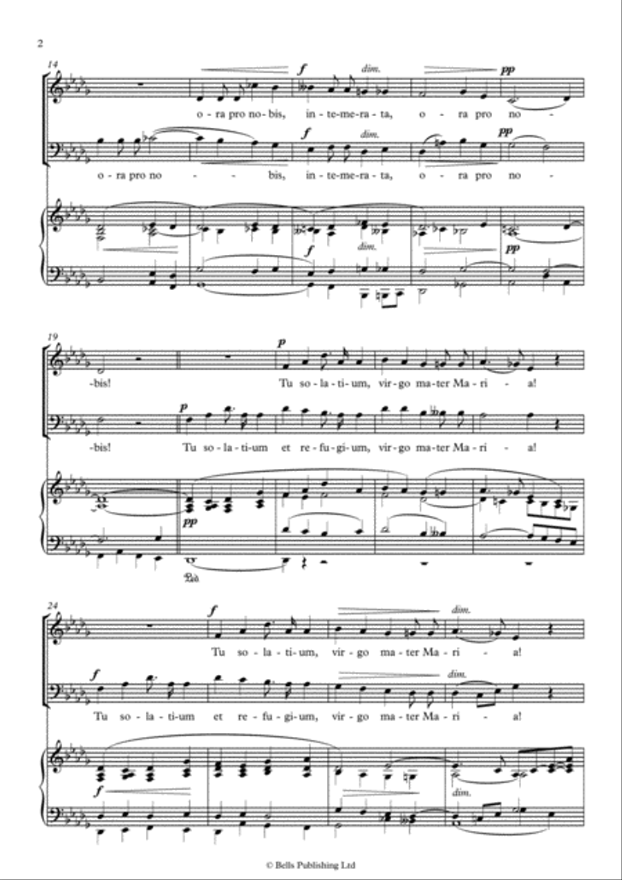 O sanctissima, Op. 19a (D-flat Major) Piano Accompaniment scores gallery preview page 2