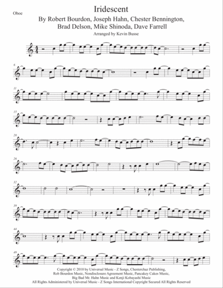 Iridescent Iridescent Oboe Solo scores gallery preview page 1