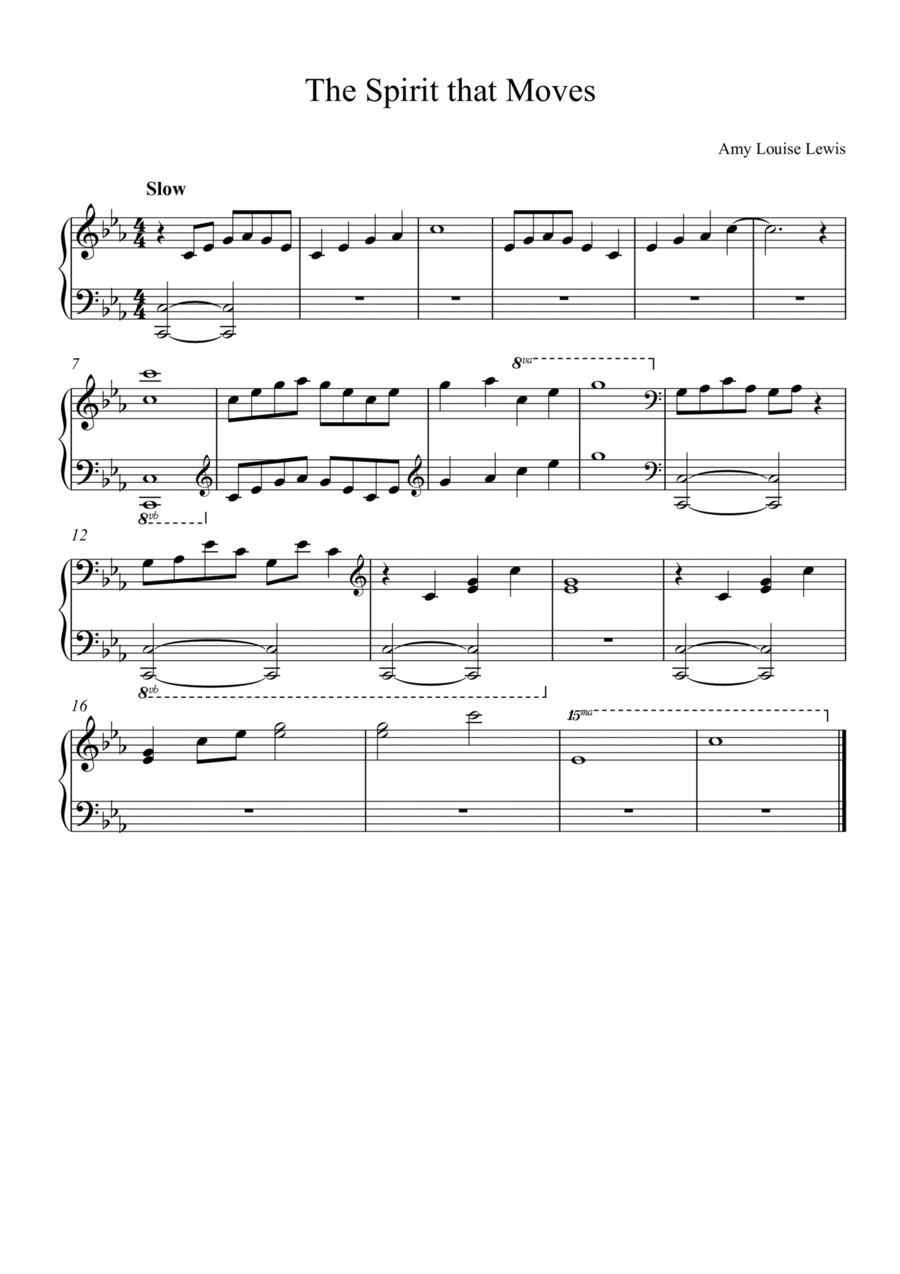 'The Spirit that Moves' Piano Solo scores gallery preview page 1