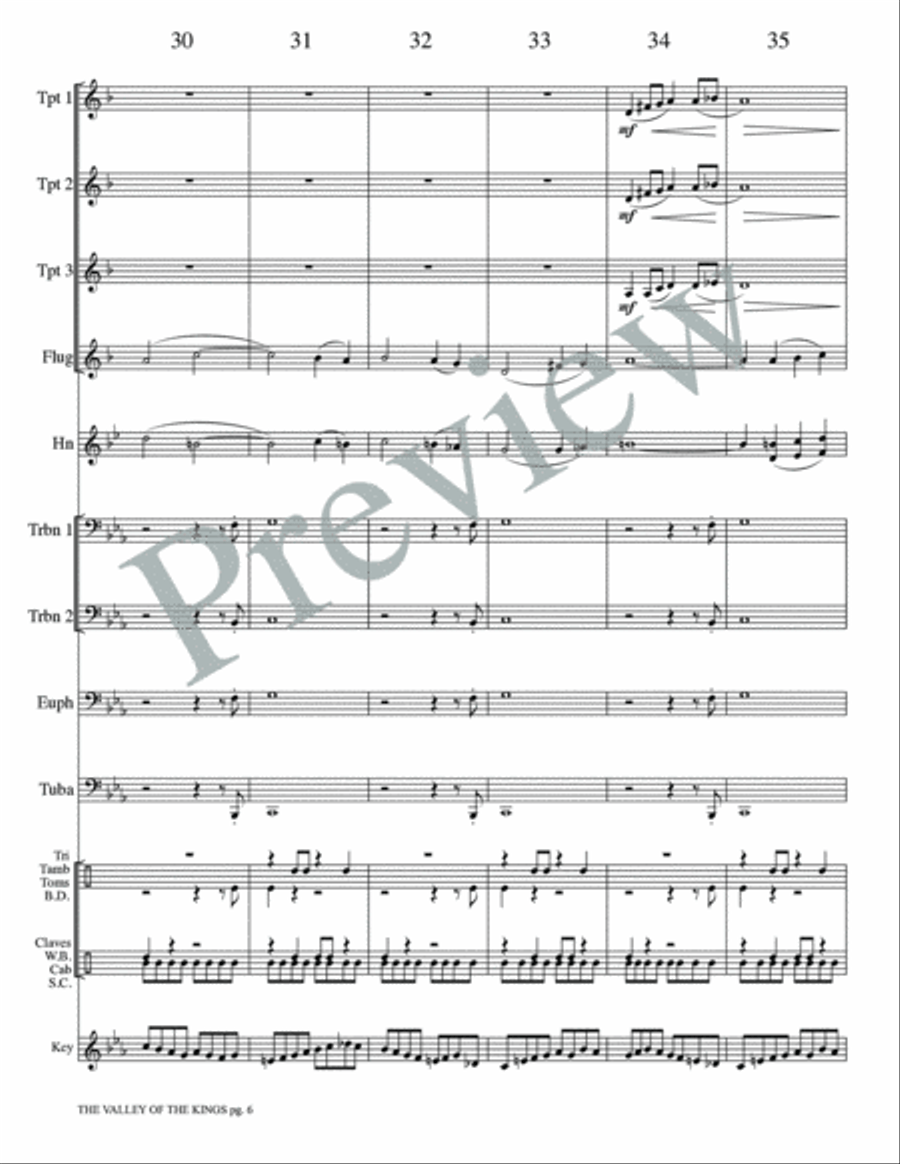 The Valley of the Kings The Valley of the Kings Small Ensemble scores gallery preview page 8