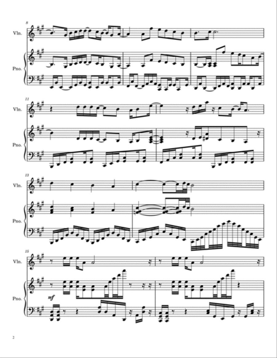 Hikaru Nara Violin Solo scores gallery preview page 2