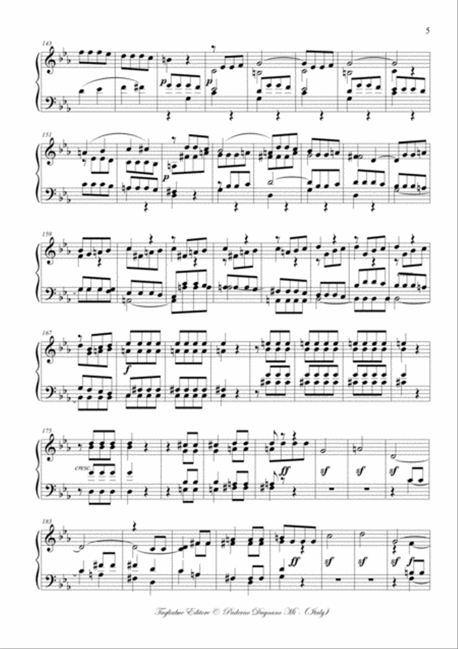 SYMPHONY N° 5 in C minor - Allegro con brio - Arr. for Piano Piano Solo scores gallery preview page 5