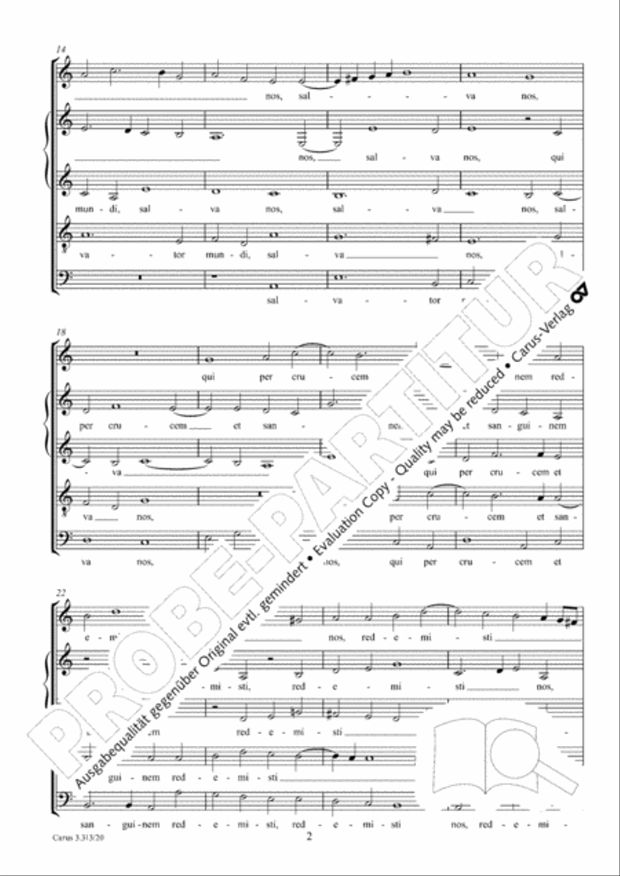 Salvator mundi Choir scores gallery preview page 3