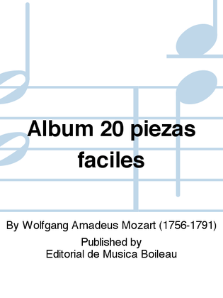 Book cover for Album 20 piezas faciles