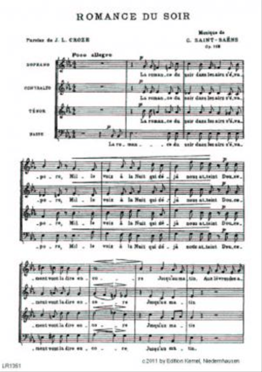 Romance du soir Choir scores gallery preview page 1