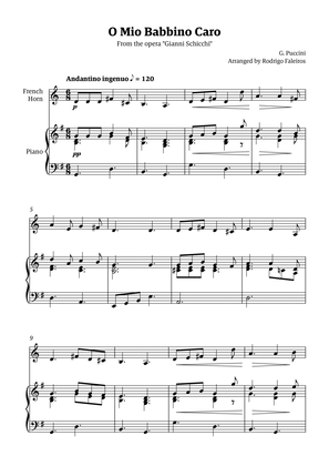 O Mio Babbino Caro - for french horn solo (with piano accompaniment)