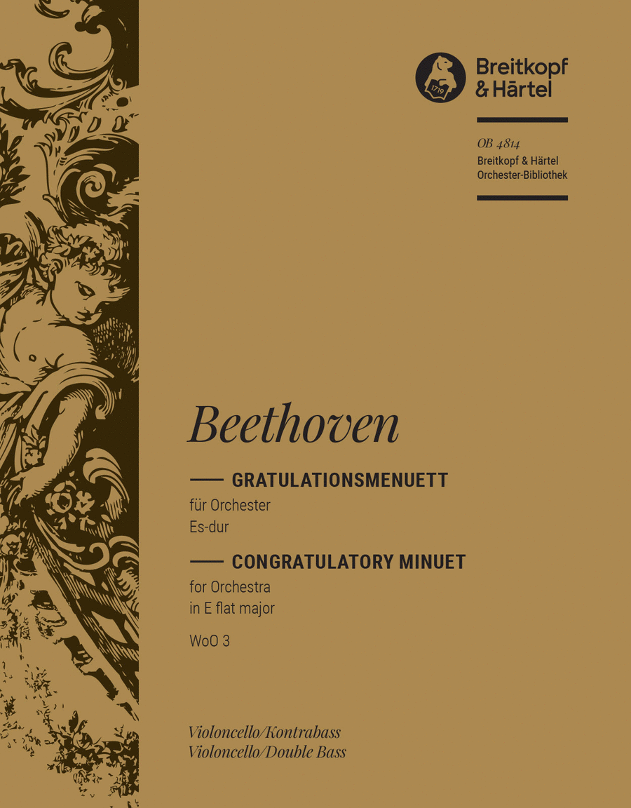 Congratulatory Minuet in E flat major WoO 3 Orchestra scores gallery preview page 1