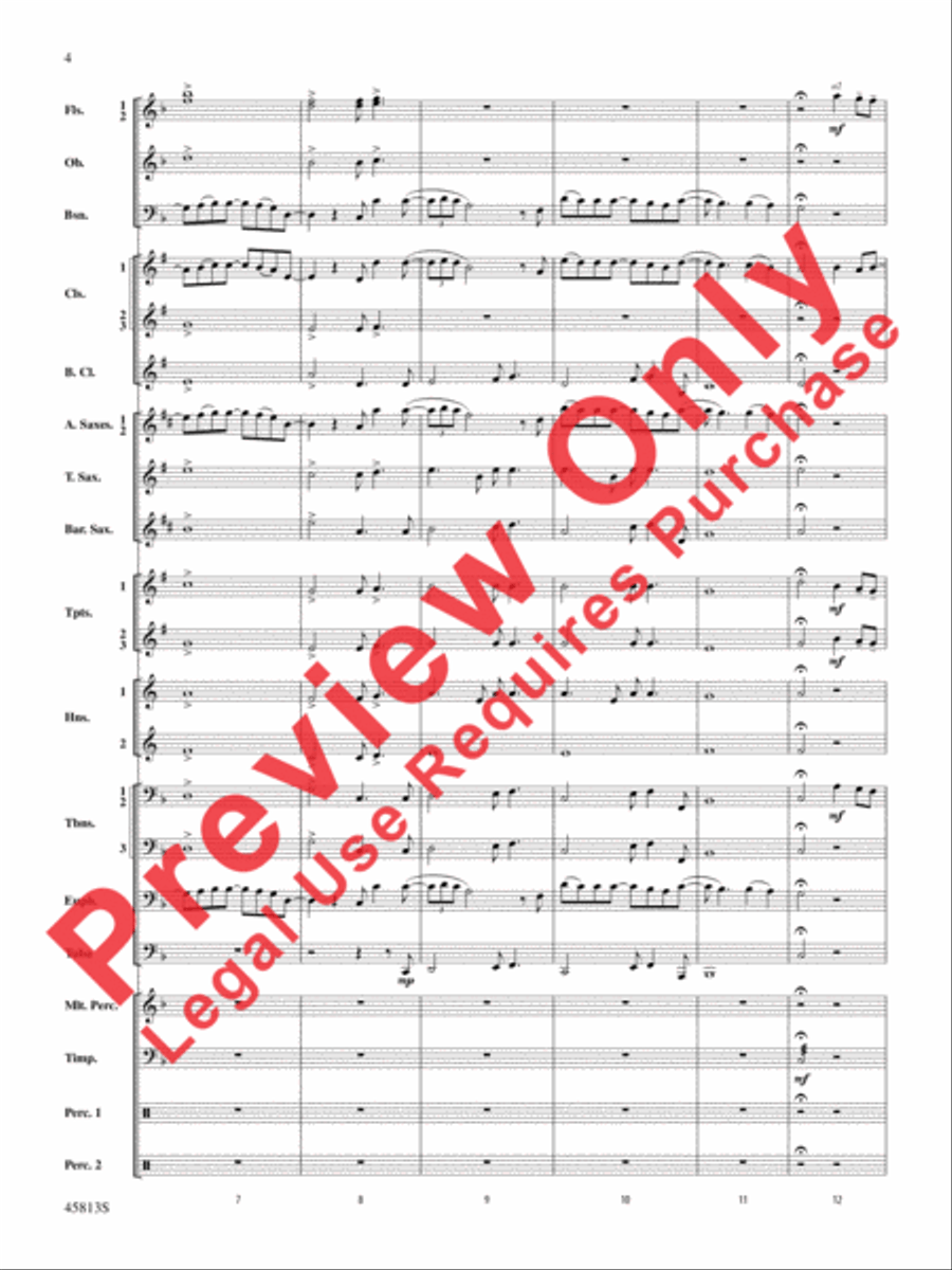 Hamilton, Suite from the Broadway Musical Concert Band scores gallery preview page 5
