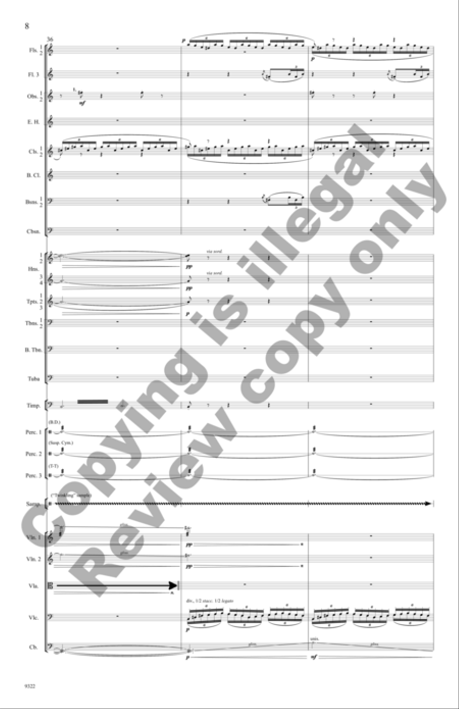 Voyager 130 (Additional Full Score) Full Orchestra scores gallery preview page 9