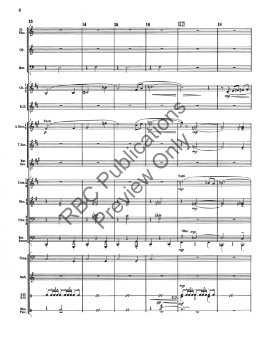Danza Tambor Bolero Danza Tambor Bolero Concert Band scores gallery preview page 5