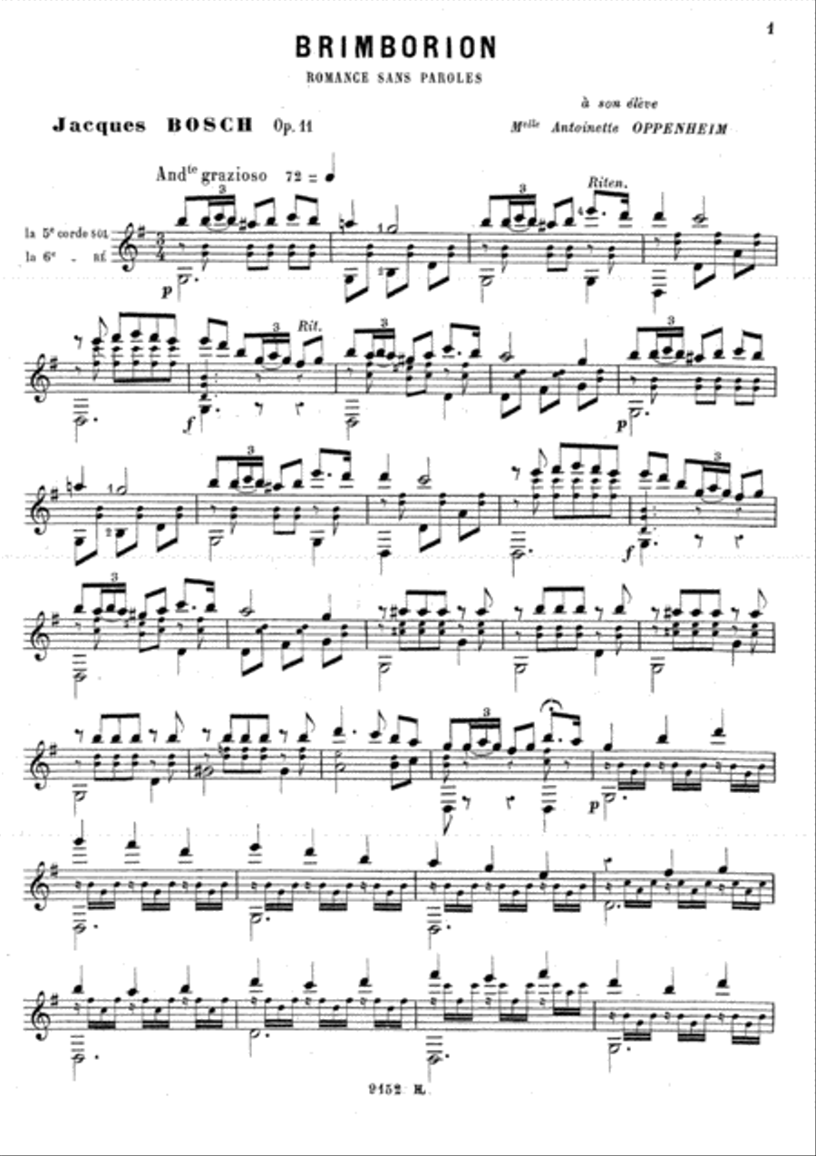 Brimborion Brimborion Classical Guitar scores gallery preview page 3