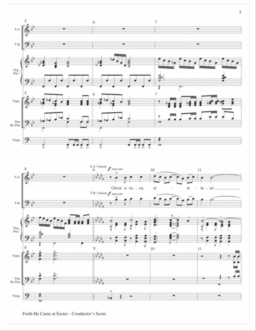 Forth He Came at Easter Choir scores gallery preview page 3
