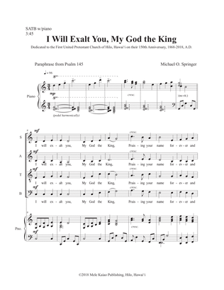 I Will Exalt You, My God the King
