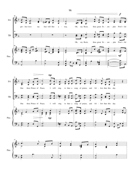 Oh My Lord, My Blessed Savior - SATB choir with piano accompaniment image number null