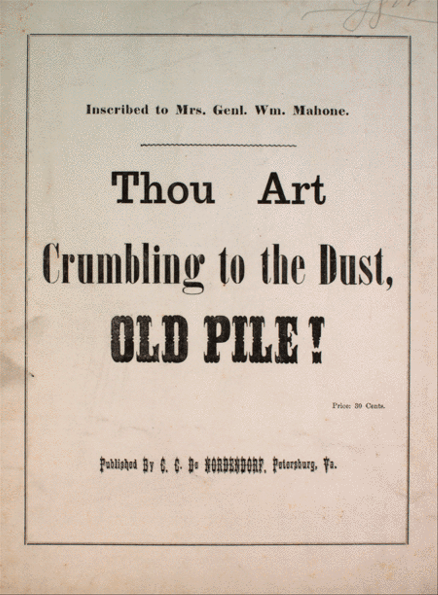 Thou Art Crumbling to the Dust Old Pile 4-Part scores gallery preview page 1
