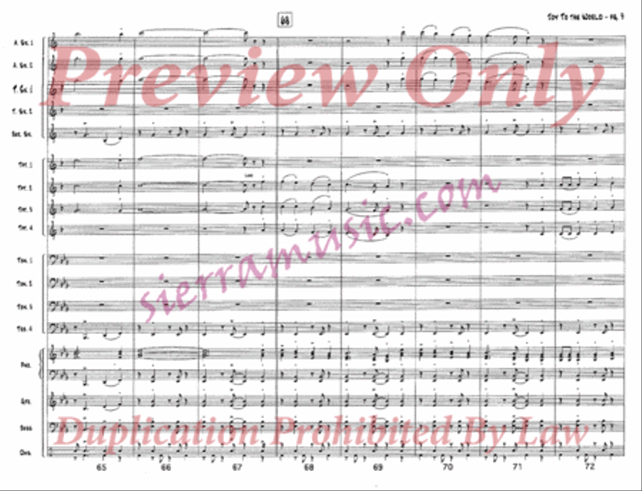 Joy to the World Jazz Ensemble scores gallery preview page 10