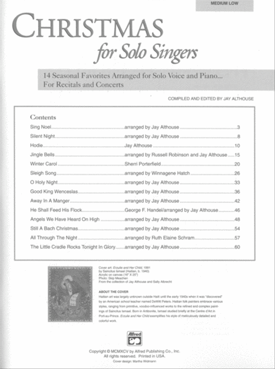 Christmas for Solo Singers Medium-Low Voice scores gallery preview page 2