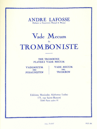 Book cover for The Trombone Player's Vade Mecum (trombone)