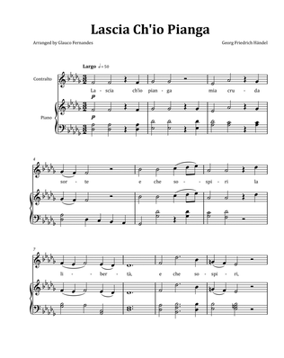 Lascia Ch'io Pianga by Händel - Contralto & Piano in D-flat Major