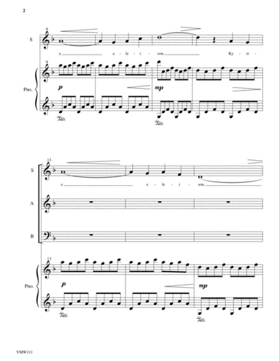 Kyrie (SAB) Kyrie (SAB) 3-Part scores gallery preview page 2