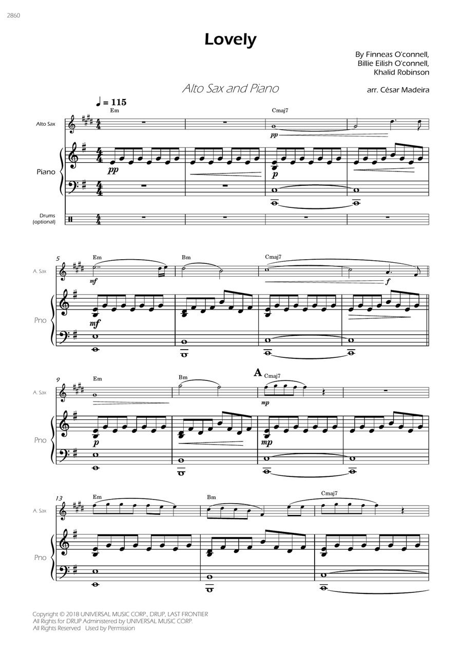 Lovely Alto Saxophone scores gallery preview page 3