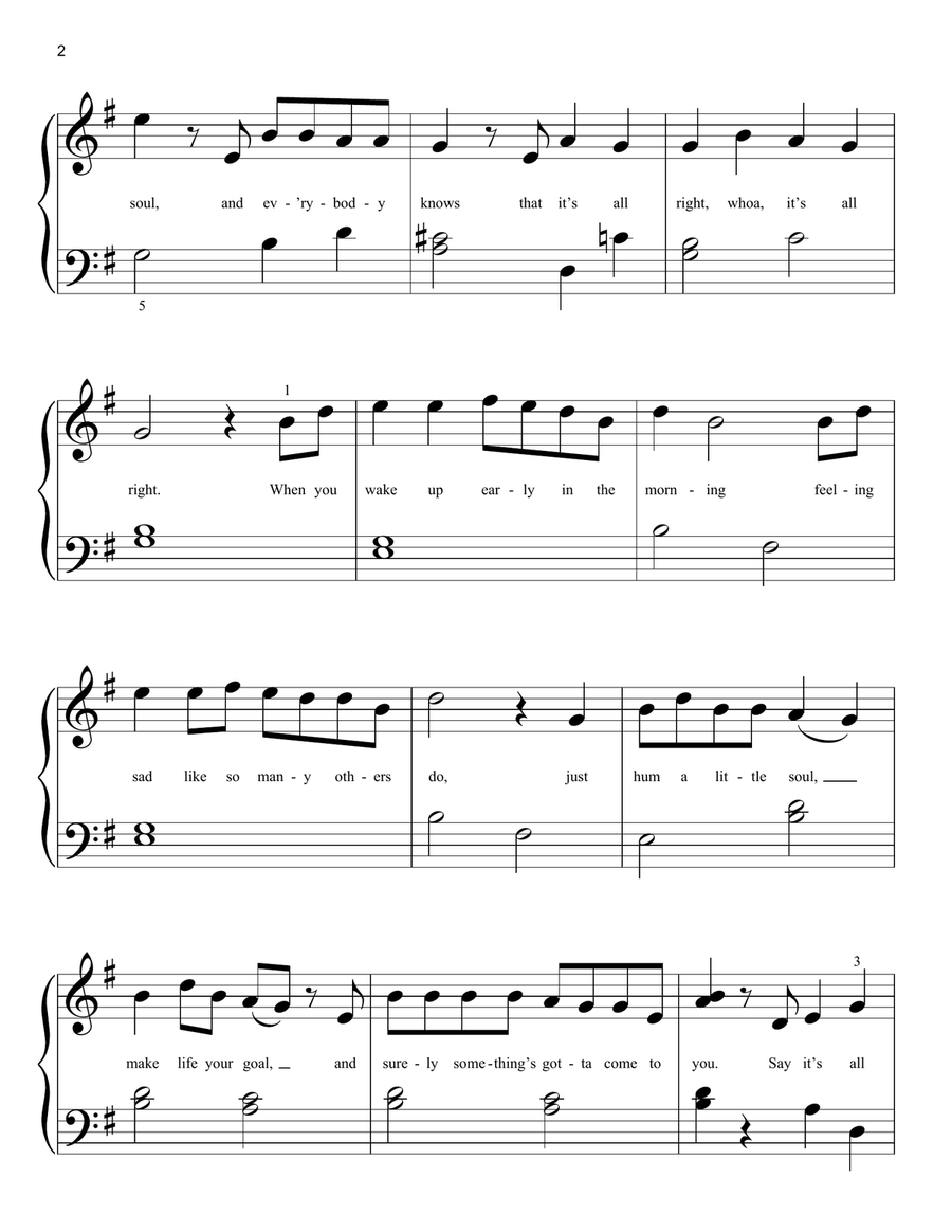 It's All Right (from Soul) Easy Piano scores gallery preview page 2