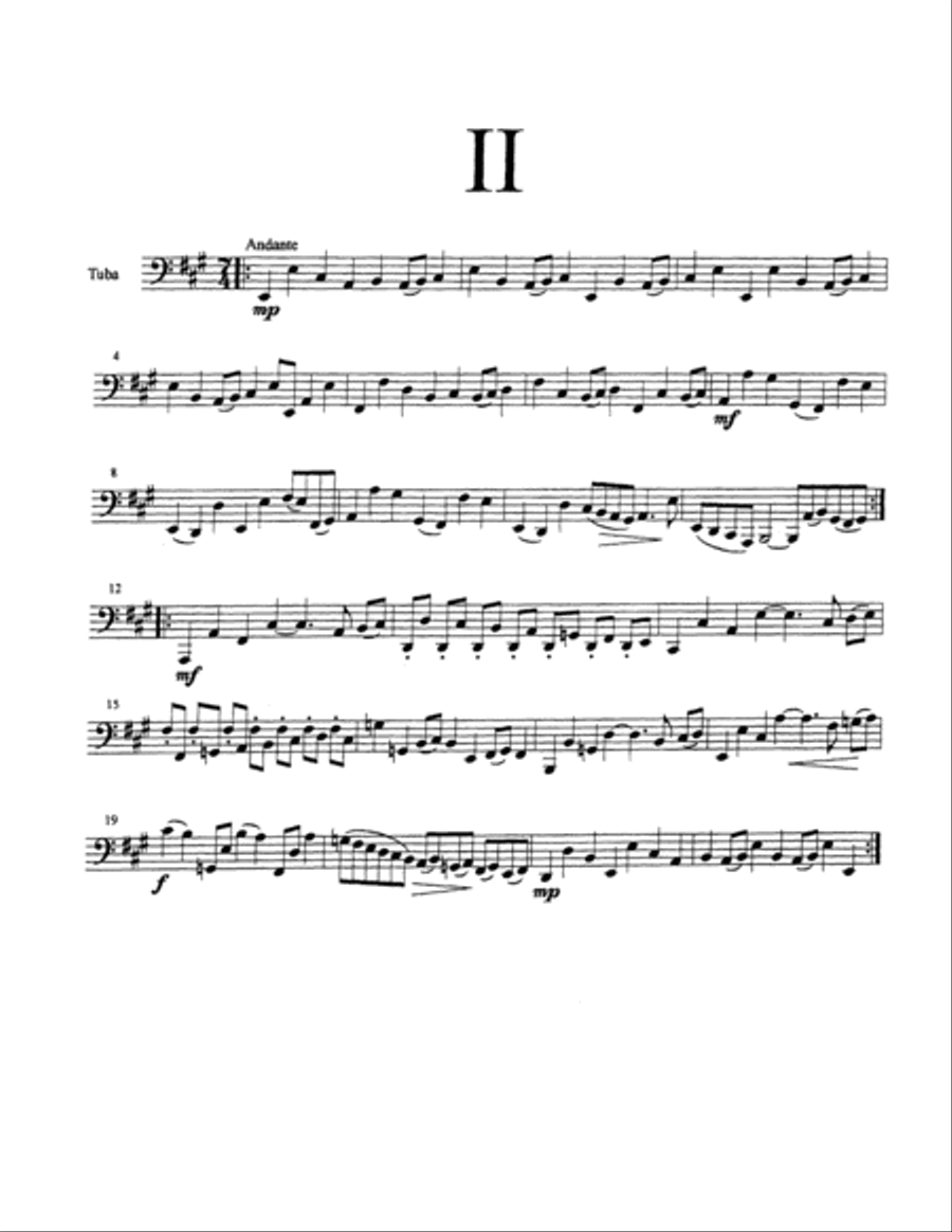 Suite for Solo Tuba Alone by Itself without Accompaniment Tuba scores gallery preview page 4