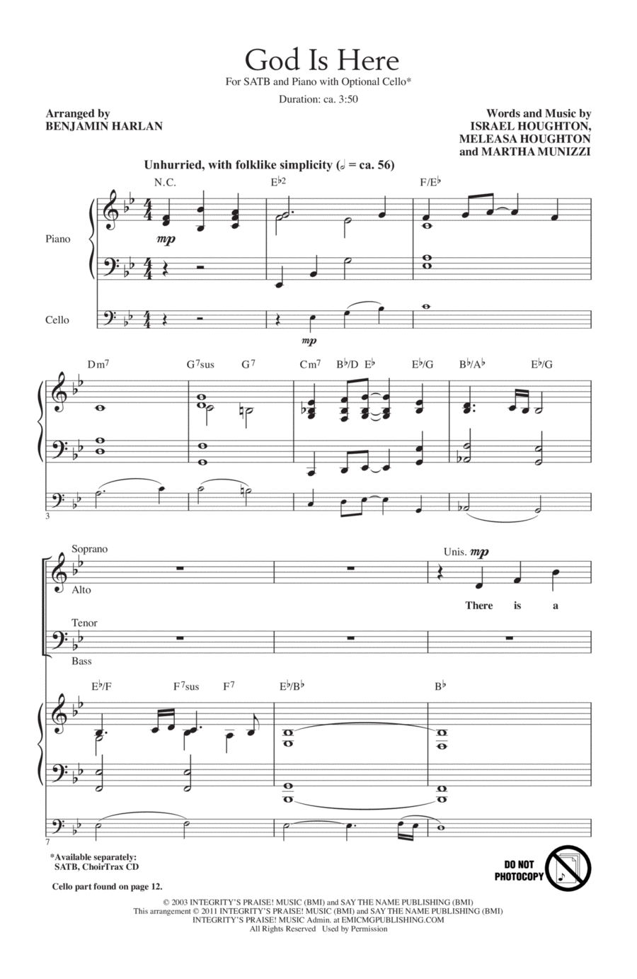 God Is Here 4-Part scores gallery preview page 1