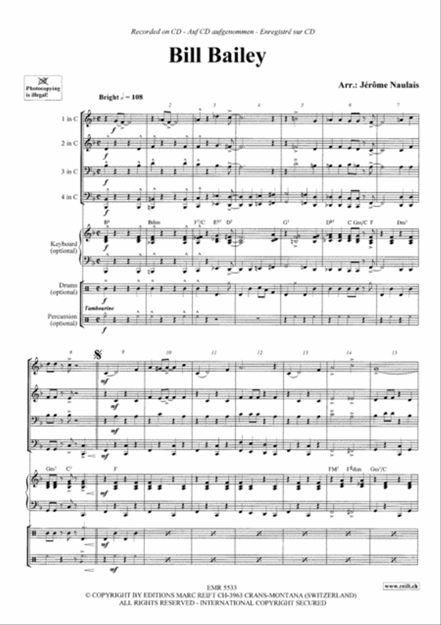 Bill Bailey Bill Bailey Brass Ensemble scores gallery preview page 3
