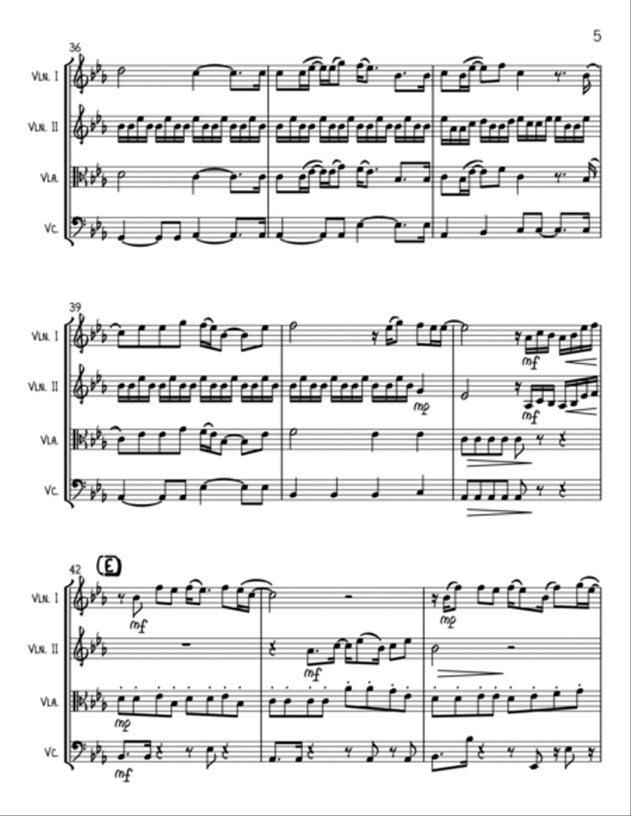 Fireflies String Quartet scores gallery preview page 5