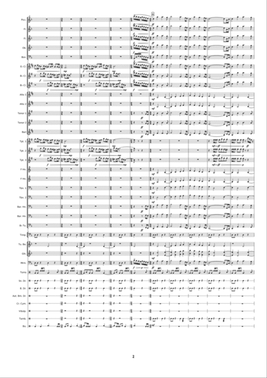 The Crusades in Three Movements Concert Band scores gallery preview page 2