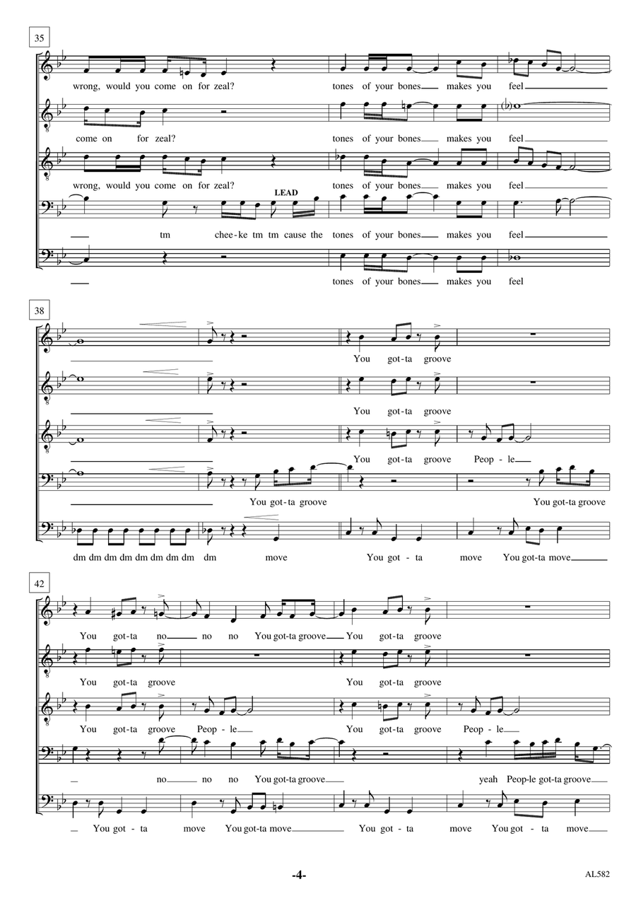 People Gotta Move Choir scores gallery preview page 4
