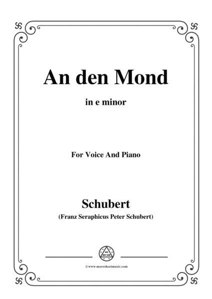 Schubert-An den Mond,Op.57 No.3(D.193),in e minor,for Voice&Piano image number null