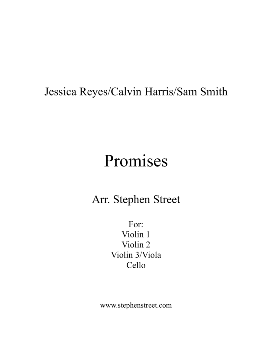 Promises String Quartet scores gallery preview page 1