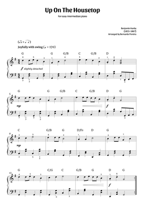 Book cover for Up On The Housetop (easy-intermediate piano – G major)