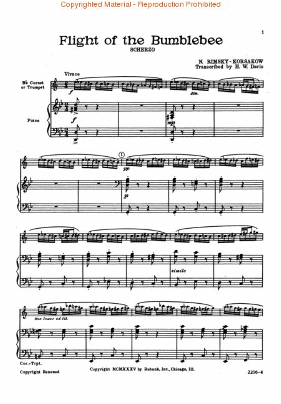 Flight of the Bumblebee Cornet scores gallery preview page 2