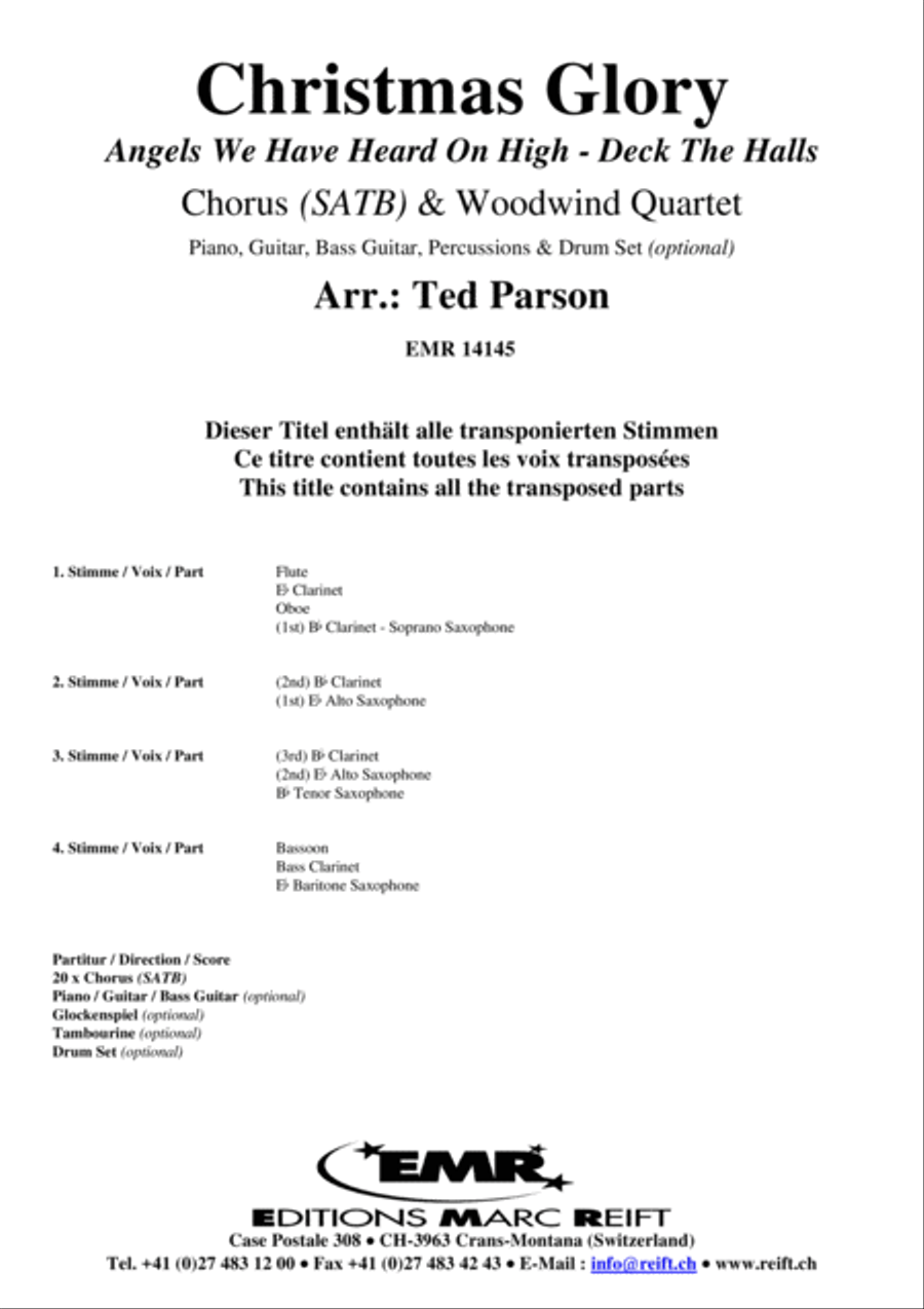 Christmas Glory Woodwind Quartet scores gallery preview page 2