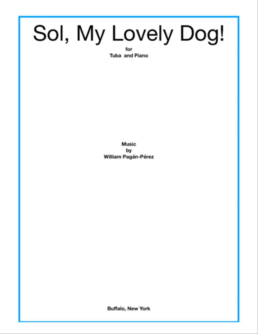 Sol, My Lovely Dog! for Tuba and Piano Tuba scores gallery preview page 1