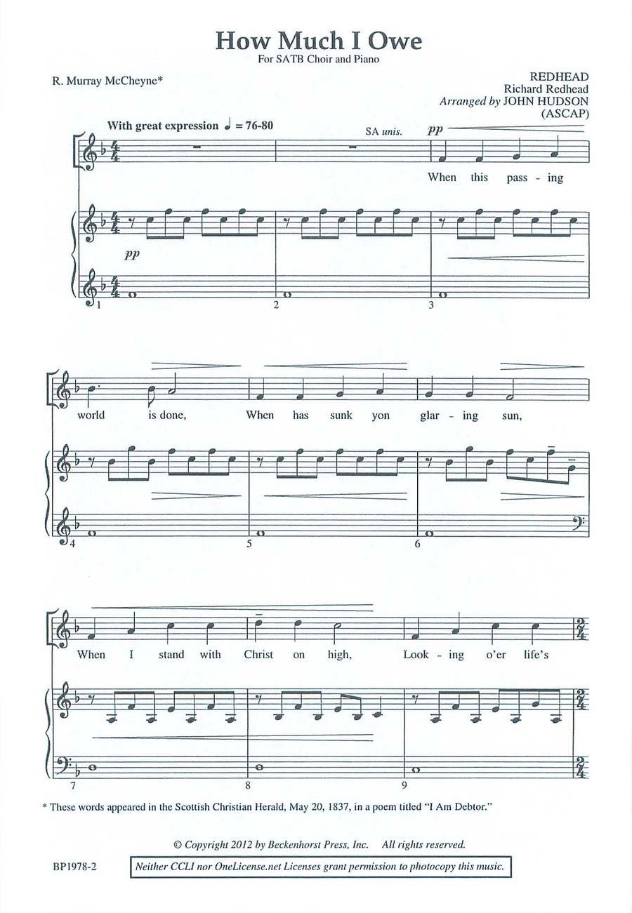 How Much I Owe How Much I Owe 4-Part scores gallery preview page 3
