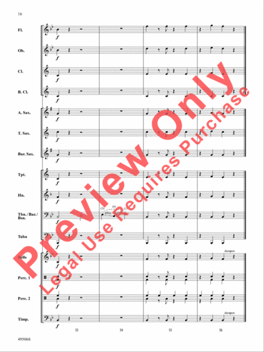 Trombones in Paradise Concert Band scores gallery preview page 17