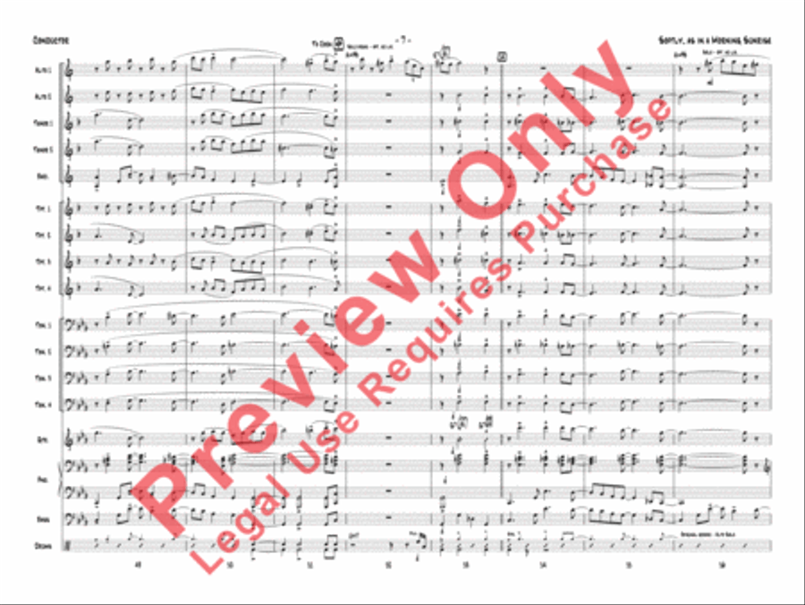 Softly, As in a Morning Sunrise Jazz Ensemble scores gallery preview page 10